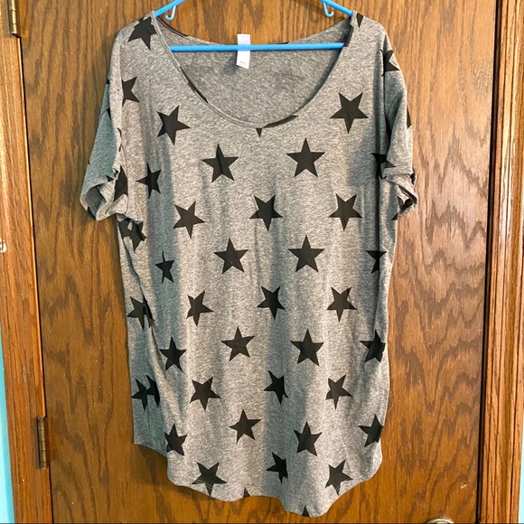 Star print gray T-Shirt - Picture 2 of 6